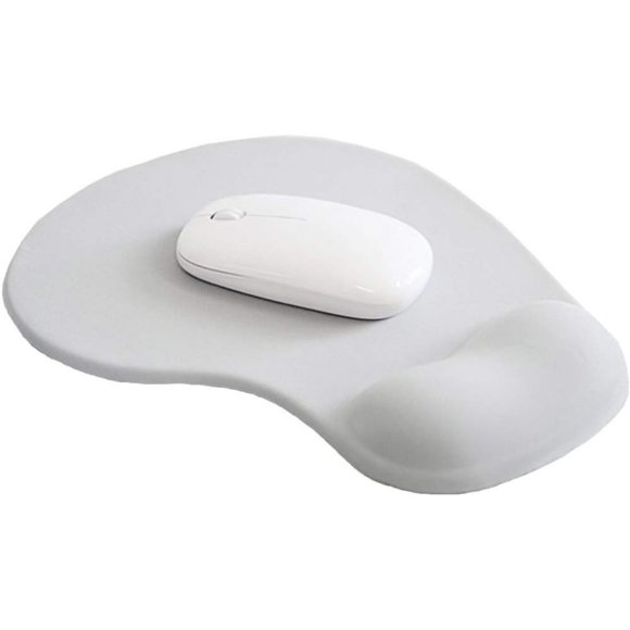 White Rubber Base Ergonomic Gaming Desktop Mouse Pad Wrist Rest for Laptop